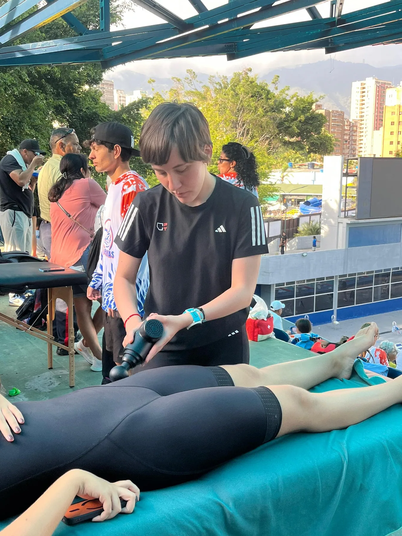 Fisioterapia a deportistas en competencia